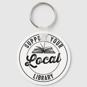 Support Your Local Library Key Ring