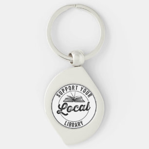 Support Your Local Library Key Ring