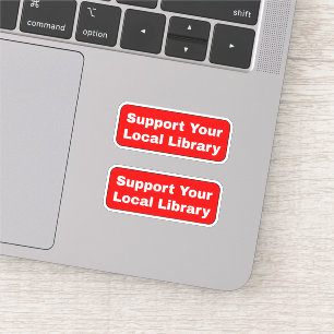 Support Your Local Library - Red