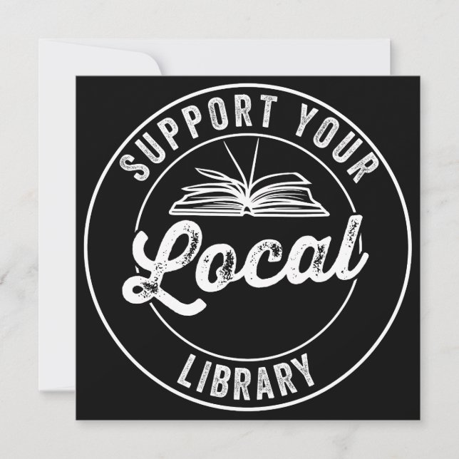 support your local library save the date (Front)