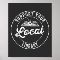 support your local librarY Square Sticker