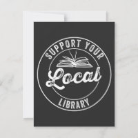 support your local librarY Square Sticker T-Shirt