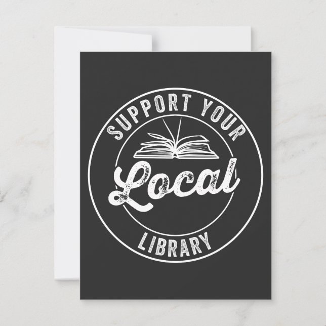 support your local library thank you card (Front)