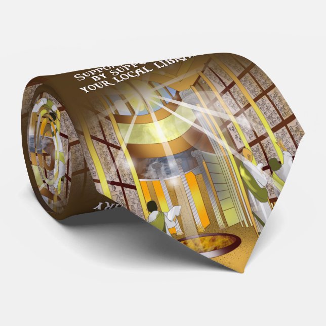 Support Your Local Library  Tie (Rolled)