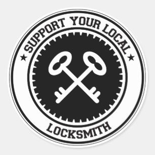 Support Your Local Locksmith Classic Round Sticker
