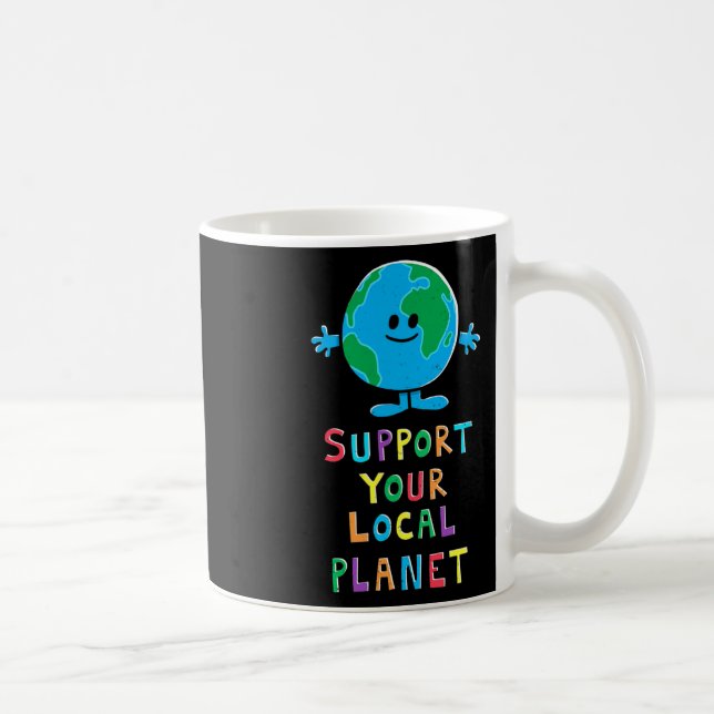 Support Your Local Planet - Earth Day Everyday For Coffee Mug (Right)