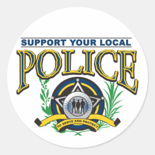 Support Your Local Police Classic Round Sticker