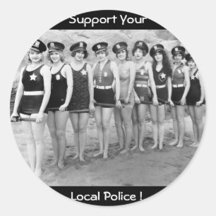 Support Your  Local Police ! Classic Round Sticker
