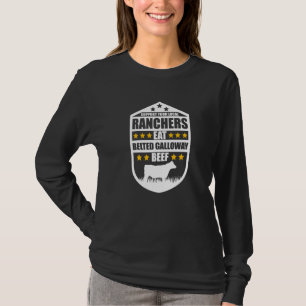 Support Your Local Ranchers Eat Beef  Belted Gallo T-Shirt