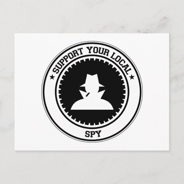 Support Your Local Spy Postcard (Front)