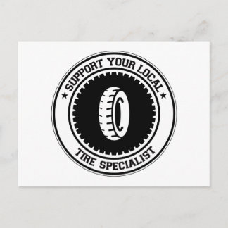 Support Your Local Tire Specialist Postcard