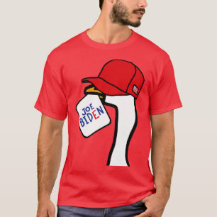 Supporter Goose in Hat with Joe Sign T-Shirt