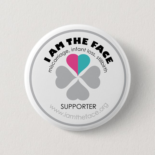 *Supporter* I AM THE FACE Pink and Blue Button (Front)