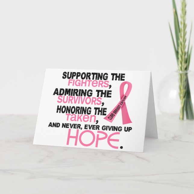 Supporting Admiring Honouring 3.2 Breast Cancer Card (Front)