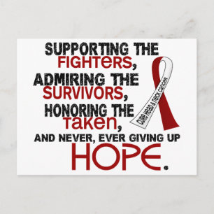 Supporting Admiring Honouring 3.2 Head Neck Cancer Postcard