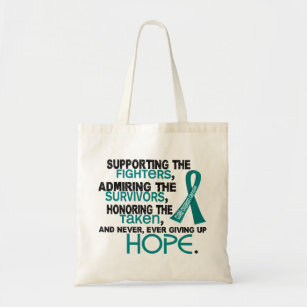 Supporting Admiring Honouring 3.2 Ovarian Cancer Tote Bag