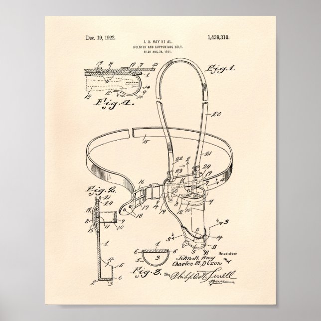 Supporting Belt 1922 Patent Art - Old Peper Poster (Front)