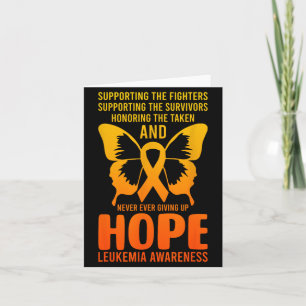 Supporting Fighter Survivor Hope Funny Leukemia Card