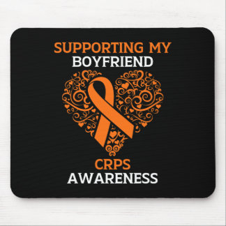 Supporting My Boyfriend RSD CRPS Awareness Orange  Mouse Pad