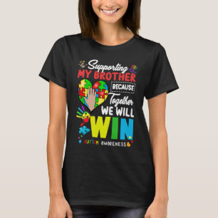 Supporting My Brother Puzzle Autism Awareness Mont T-Shirt