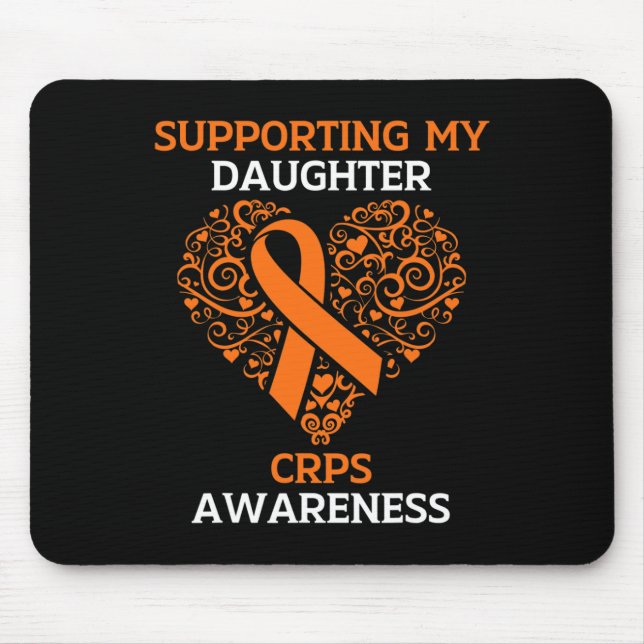 Supporting My Daughter RSD CRPS Awareness Orange R Mouse Pad (Front)