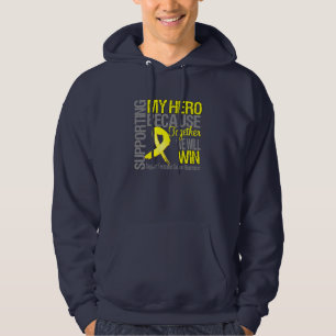 Supporting My Hero - Testicular Cancer Awareness Hoodie