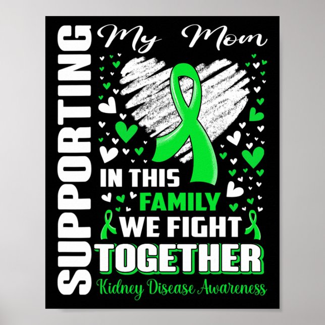 Supporting My Mum Kidney Disease Awareness  Poster (Front)