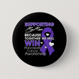 Supporting My Mum Pancreatic Cancer Awareness Supp 6 Cm Round Badge