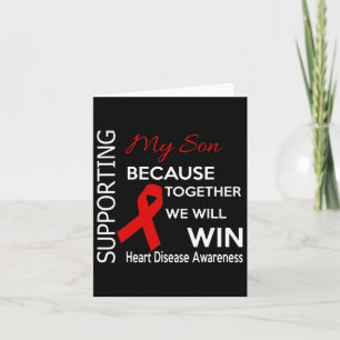 Supporting My Son Heart Disease Awareness Card