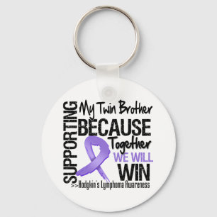 Supporting My Twin Brother - Hodgkin's Lymphoma Key Ring