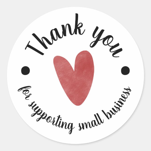 Supporting small business round stickers (Front)