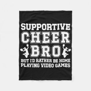 Supportive Cheer Bro Cheer Brother Of A Cheerleade Fleece Blanket