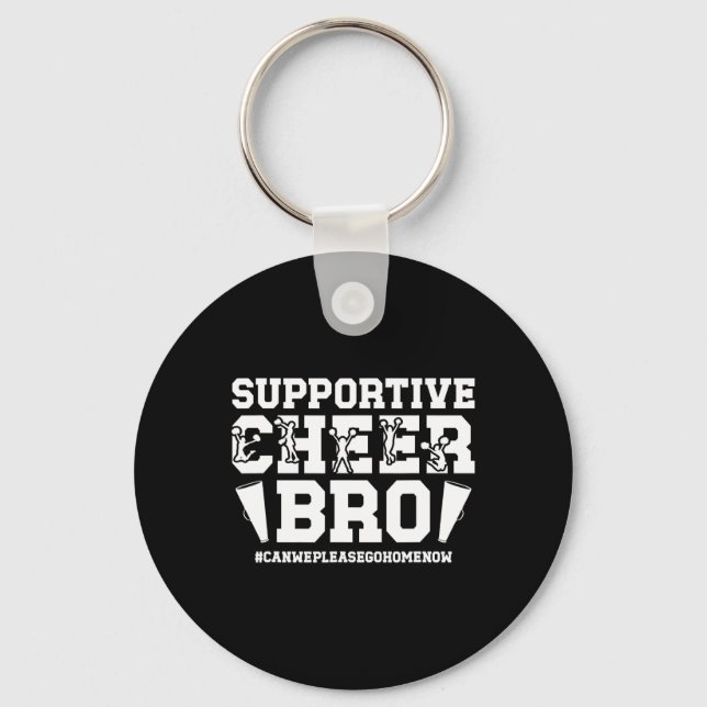 Supportive Cheer Bro Cheerleading Brother Cheer Br Key Ring (Front)