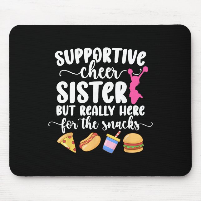 Supportive Cheer Sister Of A Cheerleader Sister  Mouse Pad (Front)