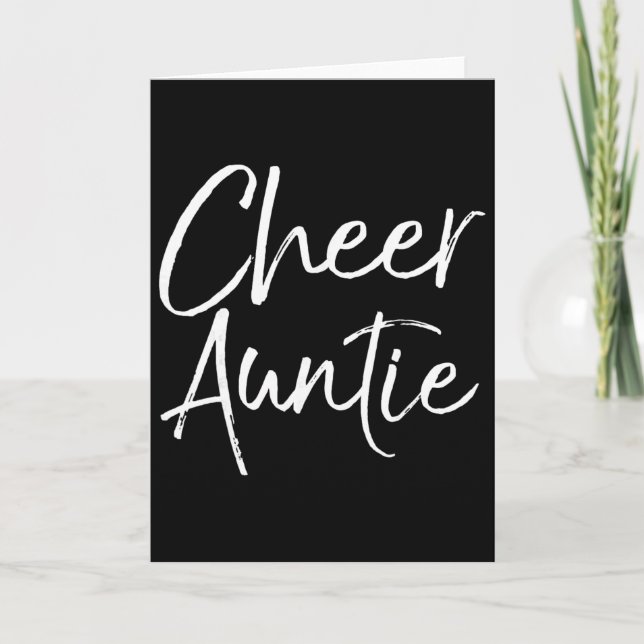 Supportive Cheerleading Competition Aunt Outfit Ch Card (Front)