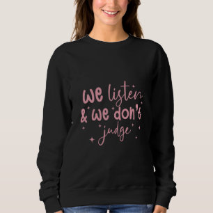 Supportive Quote Sticker Sweatshirt