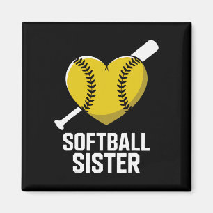 Supportive Softll Sister Fastpitch Heart And T Magnet