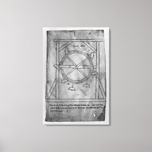 Supposedly perpetual motion mallets and wheel canvas print