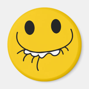 Suppressed laughing yellow face magnet