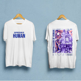 Suppression of Human front and back streetwear T-Shirt