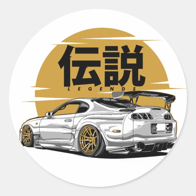 SUPRA DRIFT LEGEND CLASSIC ROUND STICKER (Front)