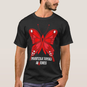 SUPRAVENTRICULAR TACHYCARDIA AWARENESS BUTTERFLY T-Shirt