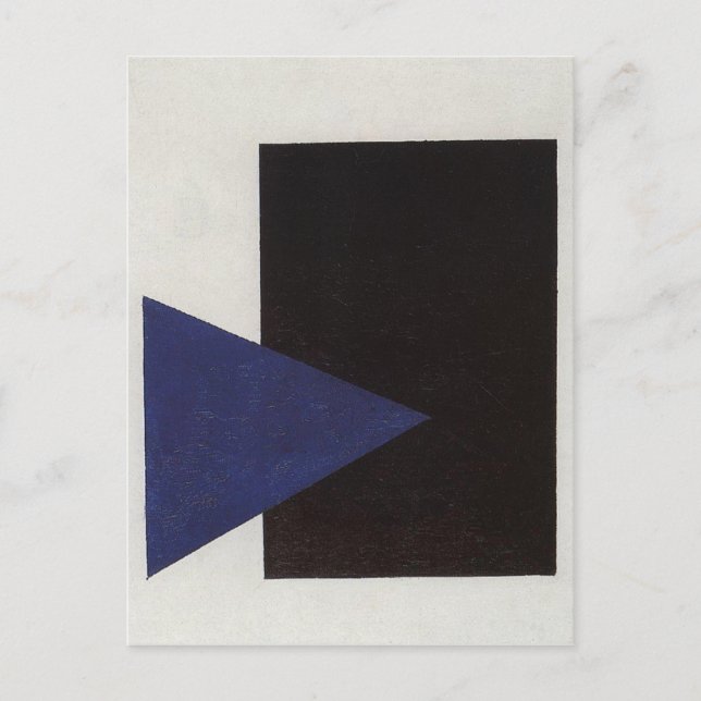 Suprematism with Blue Triangle and Black Square Postcard (Front)
