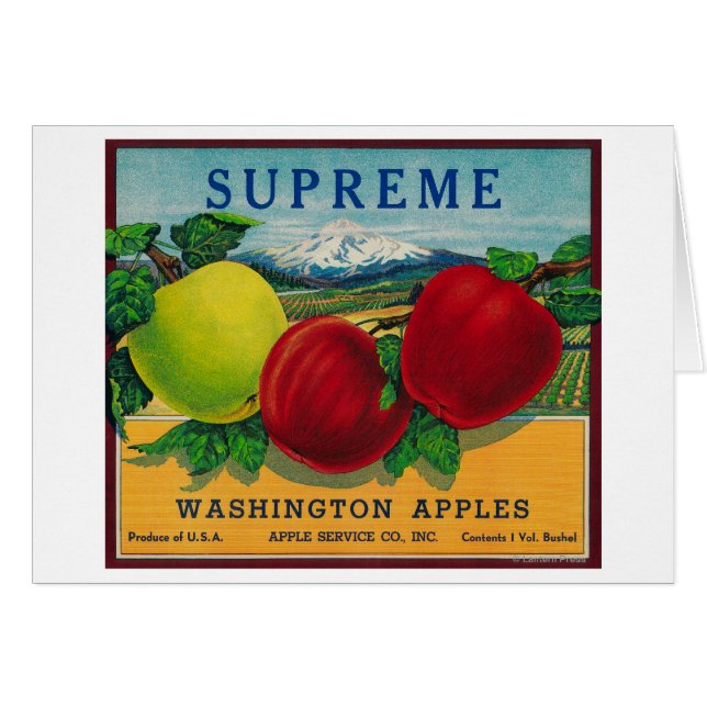 Supreme Apple Label - Washington State (Front Horizontal)