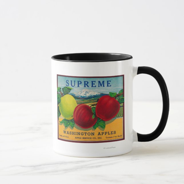 Supreme Apple Label - Washington State Mug (Right)
