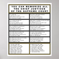 Supreme Court Chief Justice Fun U.S. History Poem