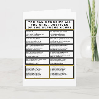 Supreme Court Chief Justice Funny Poetry Birthday Card