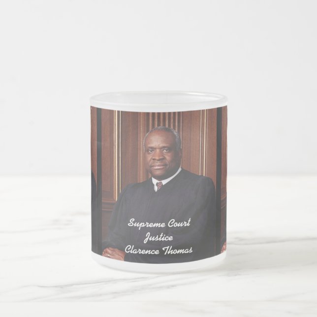 Supreme Court Justice Clarence Thomas Frosted Glass Coffee Mug (Center)