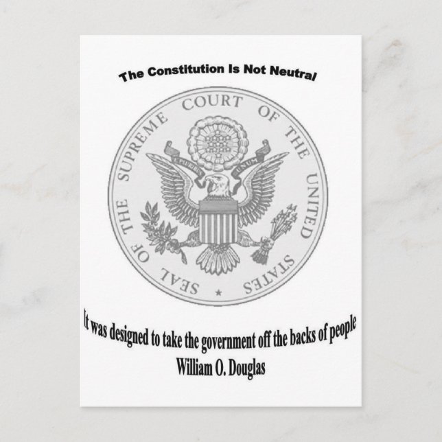Supreme Court Symbol with quote Postcard (Front)