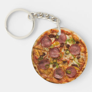 Supreme Pizza Party Key Ring